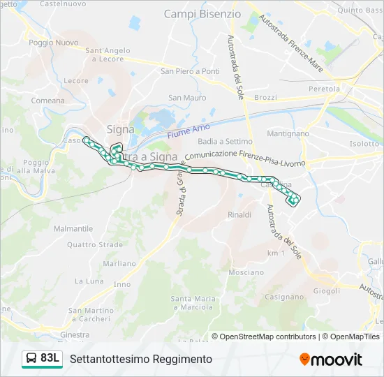 83L Bus Line Map