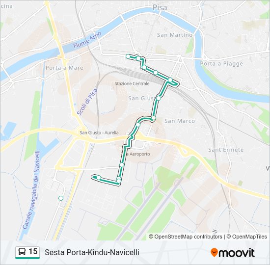 15 Bus Line Map