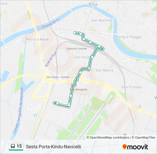 15 Bus Line Map