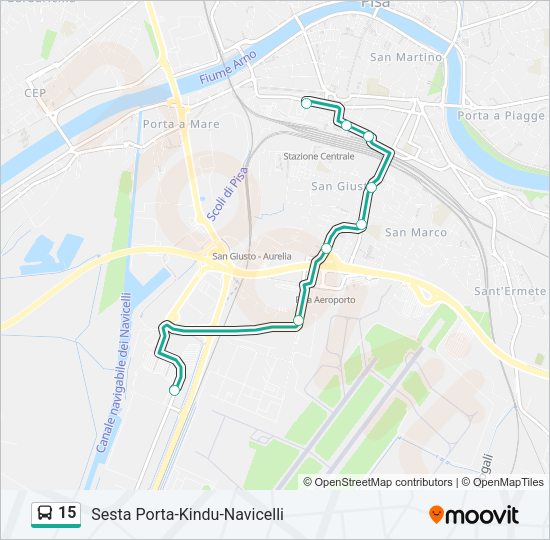 15 Bus Line Map