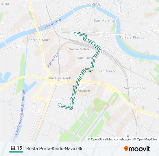 15 Bus Line Map