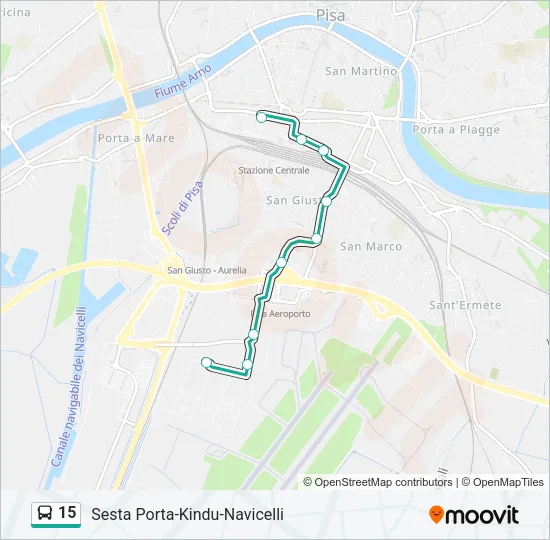 15 Bus Line Map