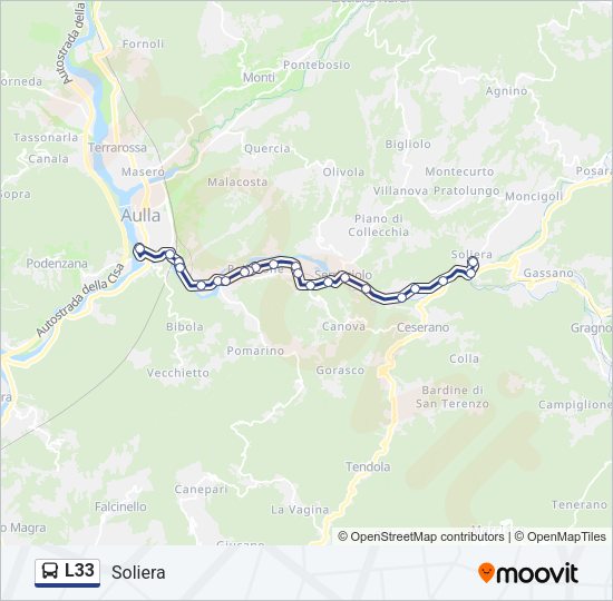 L33 Bus Line Map