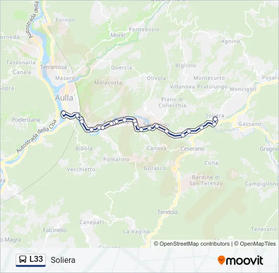 L33 Bus Line Map