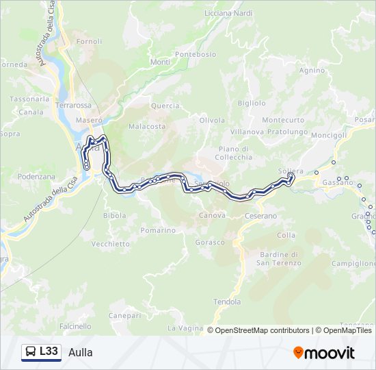 L33 Bus Line Map