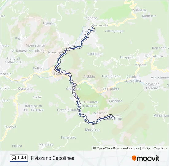L33 Bus Line Map