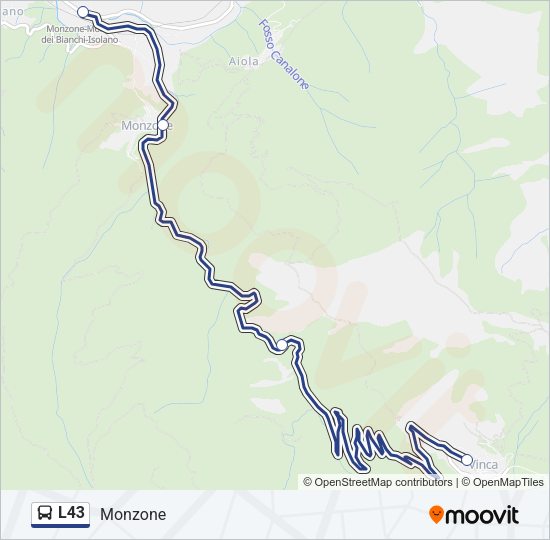 L43 Bus Line Map