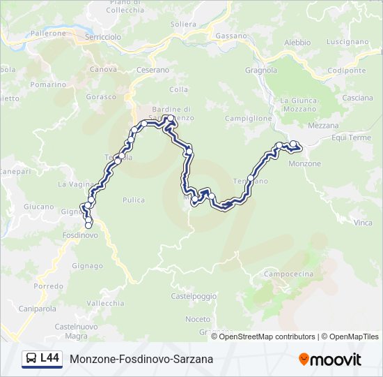 L44 Bus Line Map