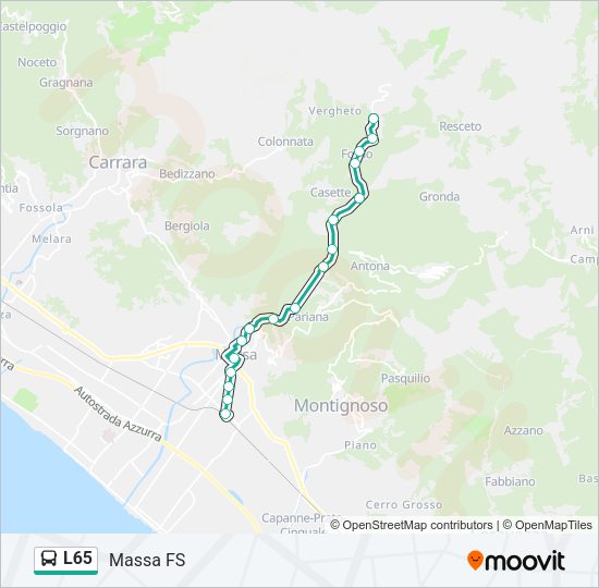 L65 Bus Line Map