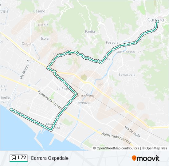 L72 Bus Line Map