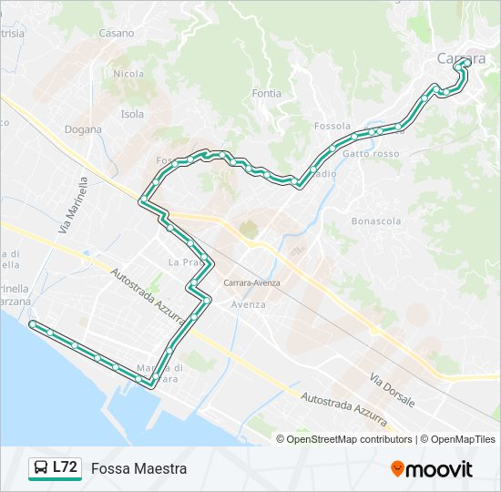 L72 Bus Line Map
