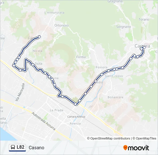 L82 Bus Line Map
