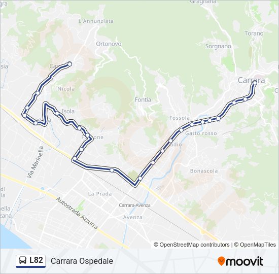 L82 Bus Line Map