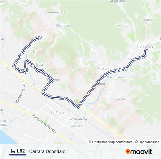 L82 Bus Line Map