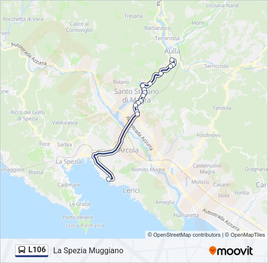 L106 Bus Line Map