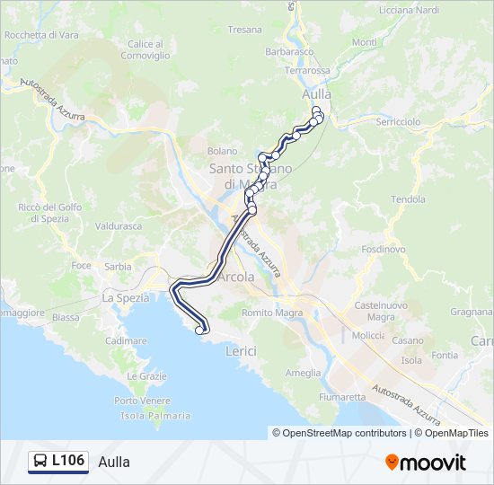 L106 Bus Line Map