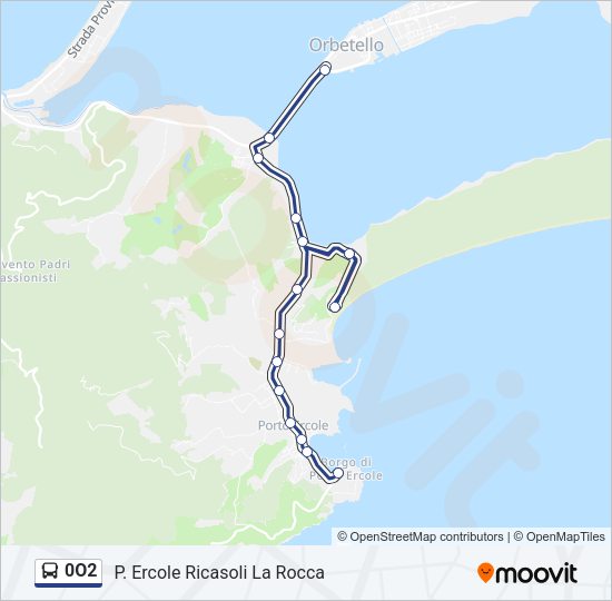 0O2 Bus Line Map