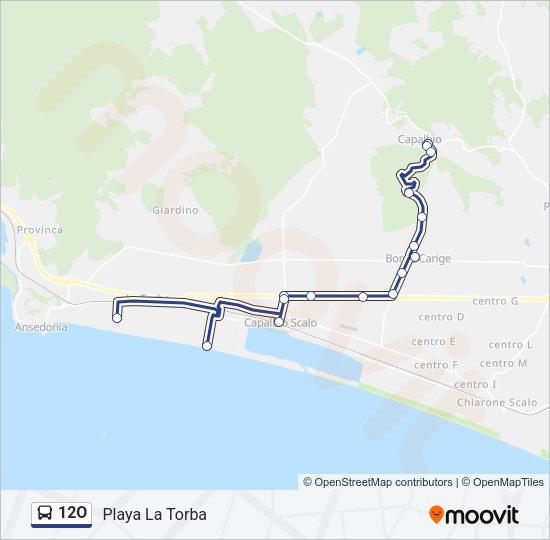 12O Bus Line Map