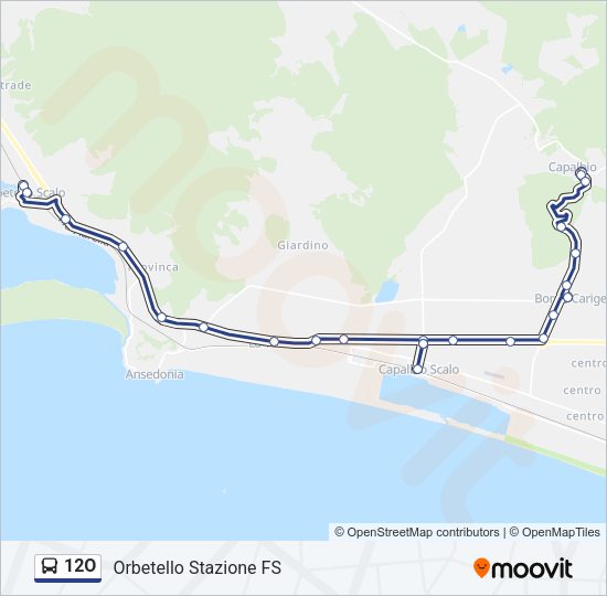 12O Bus Line Map