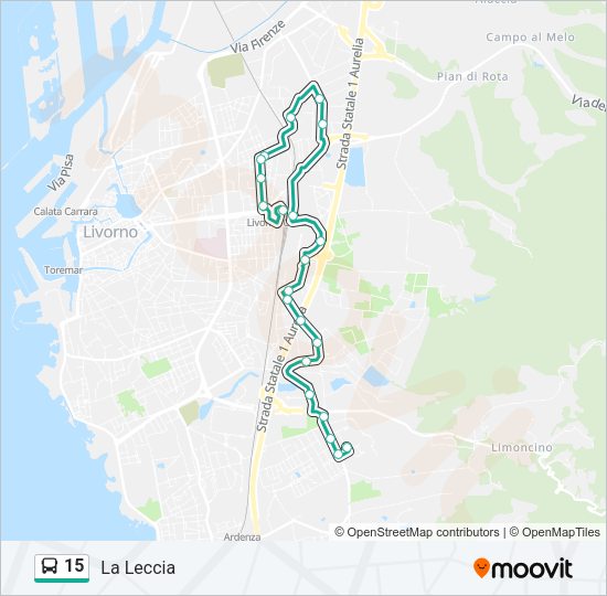 15 Bus Line Map