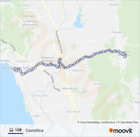 108 Bus Line Map