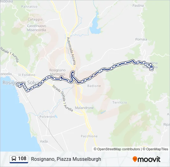 108 Bus Line Map