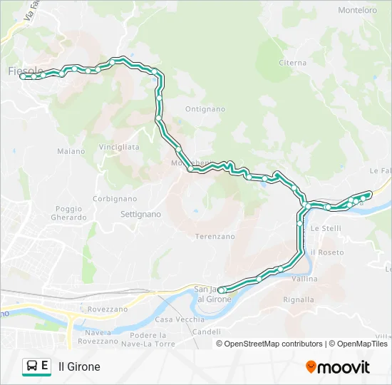E Bus Line Map