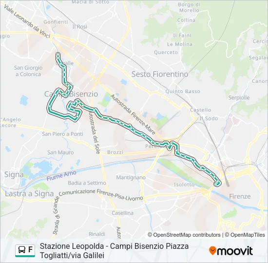 F Bus Line Map