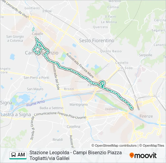 AM Bus Line Map