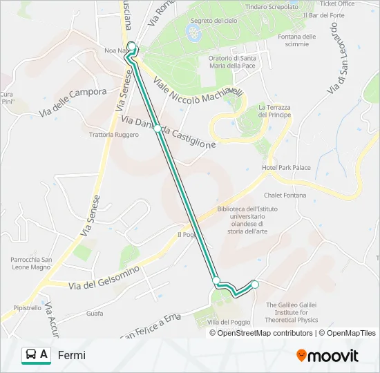 Percorso linea bus A