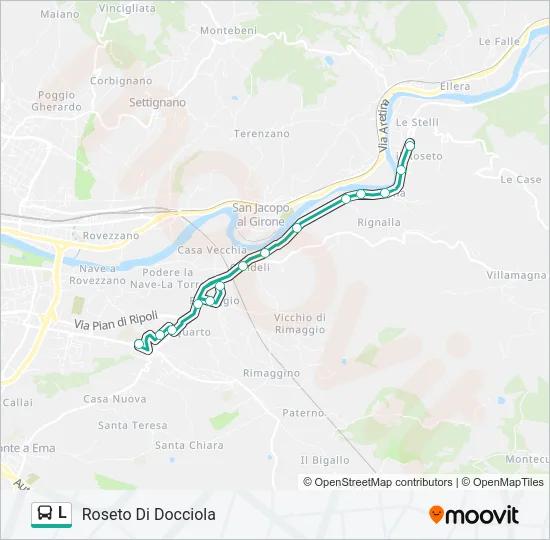 Percorso linea bus L
