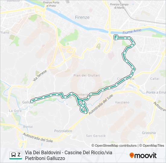 Z Bus Line Map