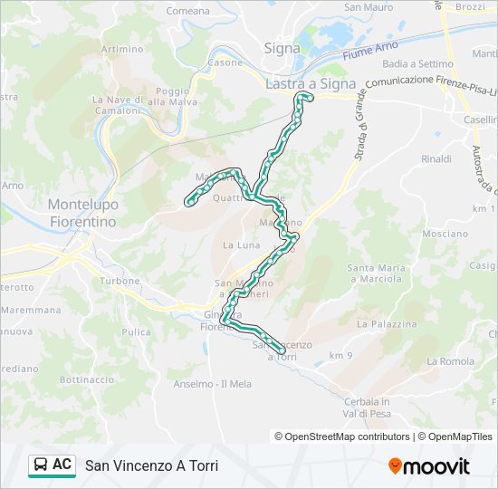 AC Bus Line Map