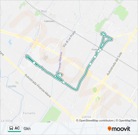 AC Bus Line Map
