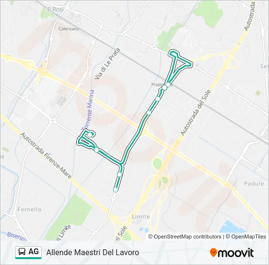 AG Bus Line Map