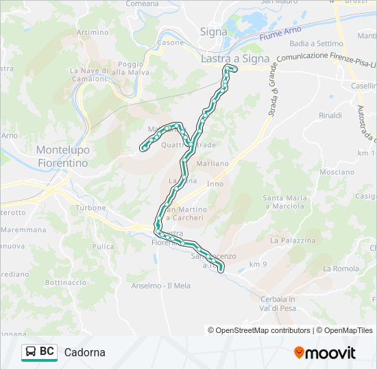 BC Bus Line Map