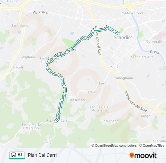 BL Bus Line Map