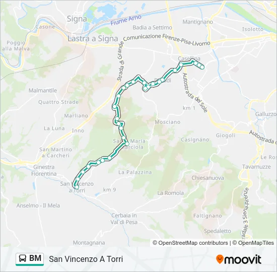 BM Bus Line Map
