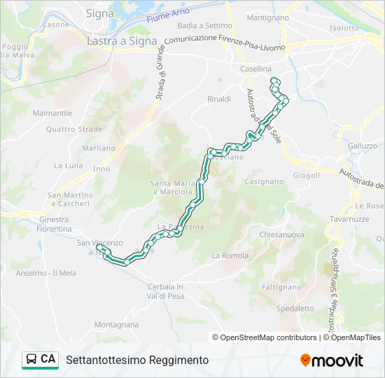 CA Bus Line Map