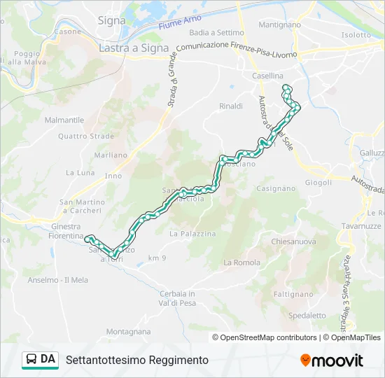 DA Bus Line Map