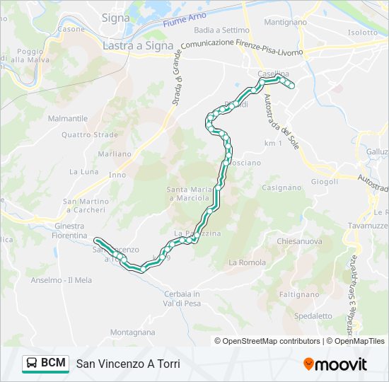 BCM Bus Line Map