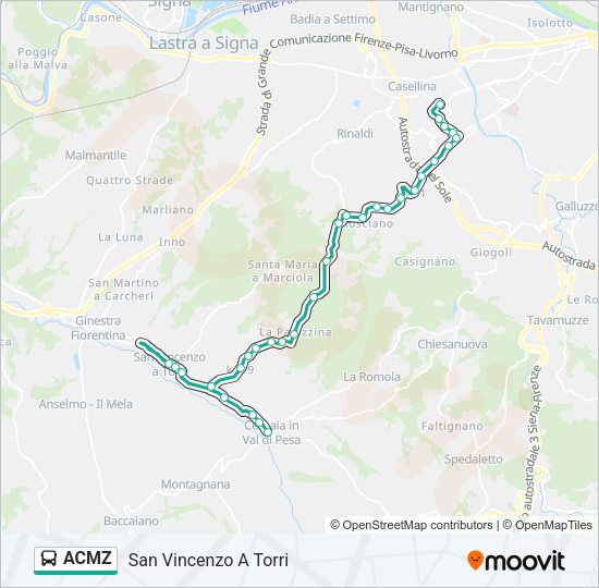 ACMZ Bus Line Map