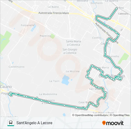 SANT'ANGELO A LECORE - IL ROSI Bus Line Map