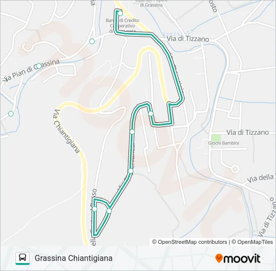 GRASSINA - PIAN DI GRASSINA/SLARGO LIPPI Bus Line Map