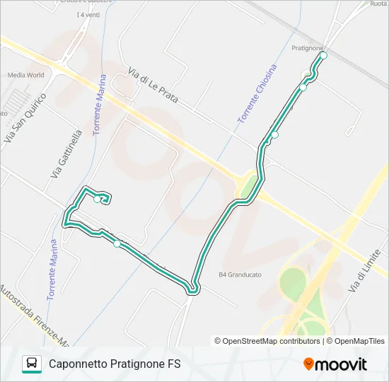 PRATIGNONE FS - OFFICINE GALILEO/MAESTRI DEL LAVORO/GKN Bus Line Map