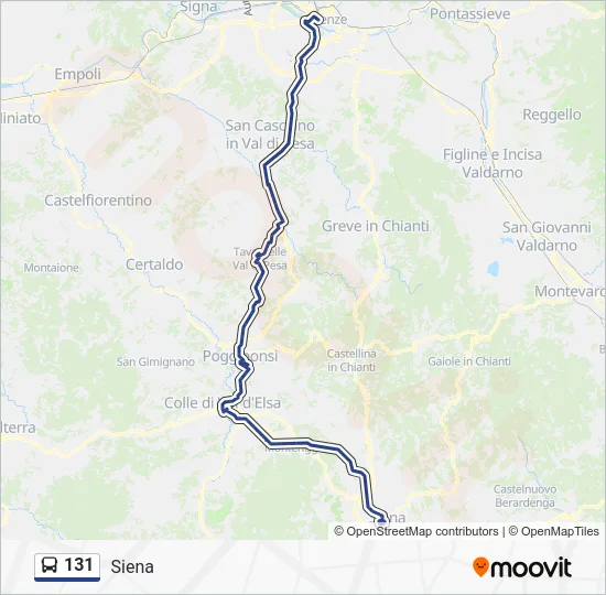 131 Bus Line Map