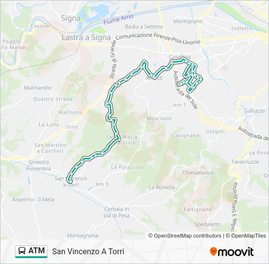 ATM Bus Line Map