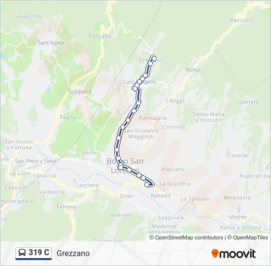 319 C Bus Line Map
