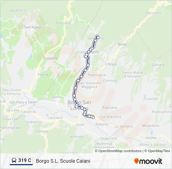 319 C Bus Line Map