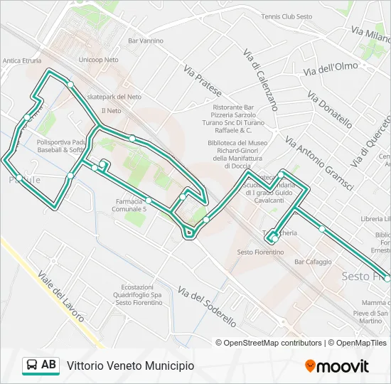 AB Bus Line Map